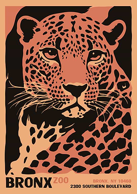 Bronx Zoo Leopard Poster