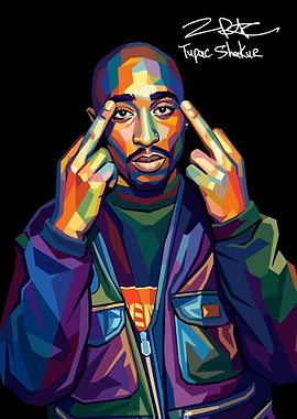 Tupac Shakur Pop Art Portrait