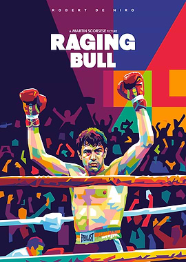 Raging Bull Pop Art Poster