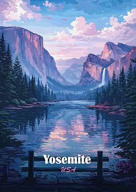 Yosemite National Park Vintage Poster