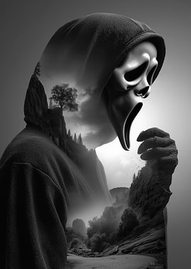 Ghostface Landscape Double Exposure