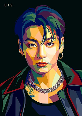 BTS Jungkook Pop Art Portrait