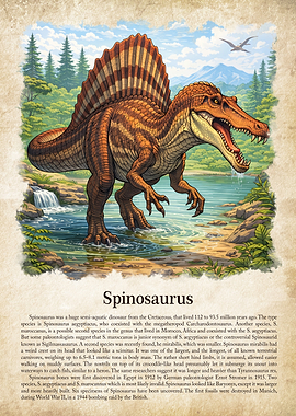 Spinosaurus Dinosaur Illustration