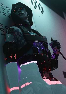 Neon Runner's Vigil_Vertical