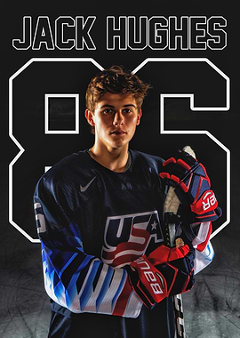 Jack Hughes USA Hockey Portrait
