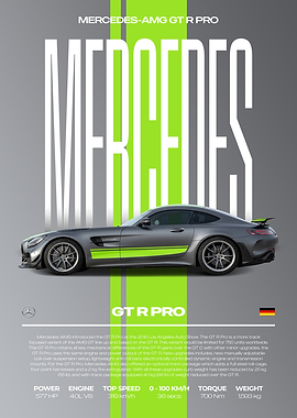 Mercedes-AMG GT R PRO Car Poster