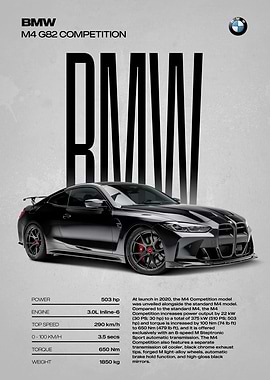 BMW M4 G82 Competition Poster