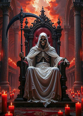 Fantasy Grim Reaper on Throne