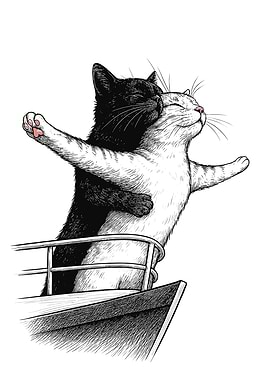 Cats Recreating Titanic Scene