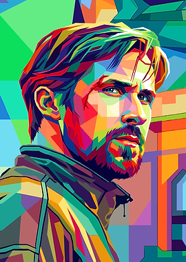Ryan Gosling Pop Art Portrait