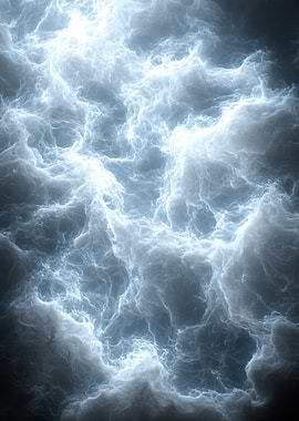 Abstract Blue and White Swirls