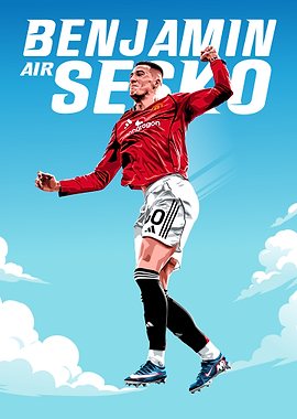 Benjamin Sesko 'Air' Football Poster