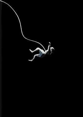 Astronaut falling in space
