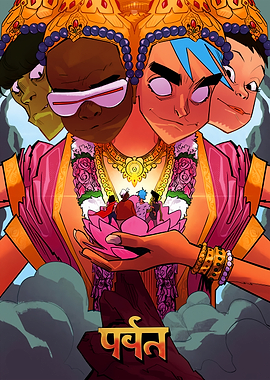 Gorillaz in a Divine Indian Setting