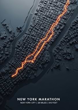 New York Marathon Map