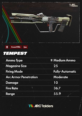 Tempest Assault Rifle Stats