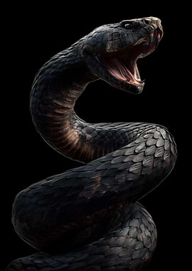 Aggressive Black Snake