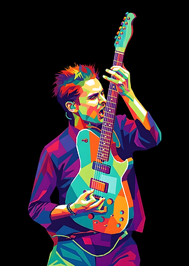 Musician Playing Electric Guitar