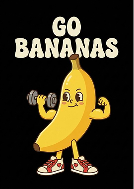 Go Bananas Funny Fitness Banana