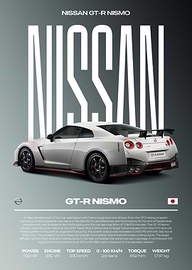 Nissan GT-R Nismo Car Poster