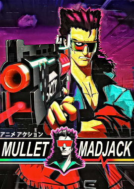 Mullet Madjack Anime Action Poster