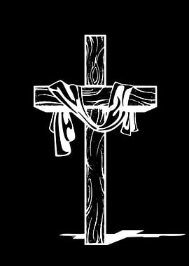 Christian Cross with Shroud
