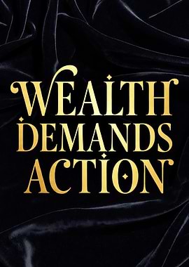 Wealth Demands Action Text Art