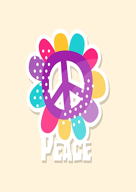 Peace Flower with Text