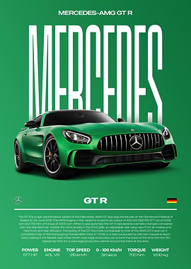 Mercedes-AMG GT R Car Poster