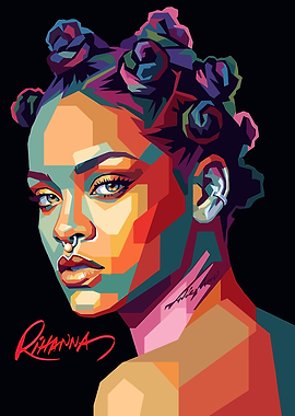 Rihanna Pop Art Portrait
