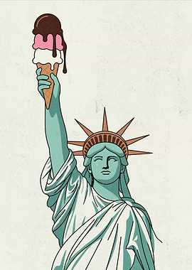 Statue of Liberty Holding Ice Cream