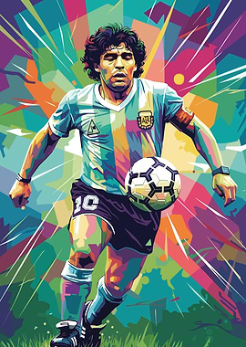 Diego Maradona Pop Art Soccer