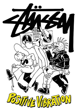 Stussy Positive Vibration Cartoon