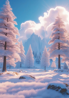 Enchanting Winter Mountain Landscape