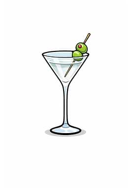 Martini with Olives