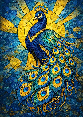 Stained Glass Peacock