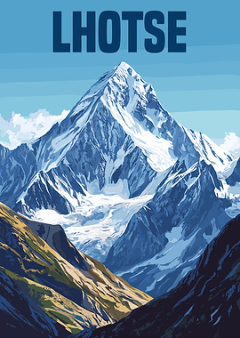 Lhotse Mountain Poster