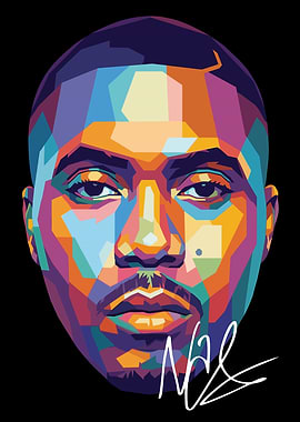 Nas Pop Art Portrait