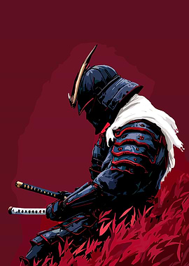 Samurai Warrior in Armor