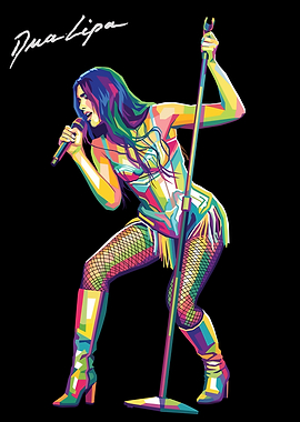 Dua Lipa Pop Art Portrait