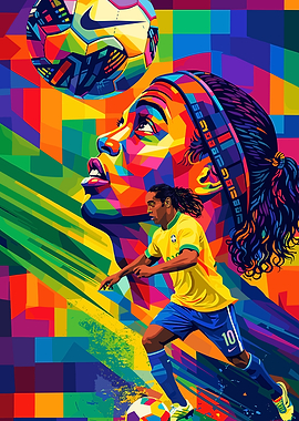 Ronaldinho Pop Art Soccer