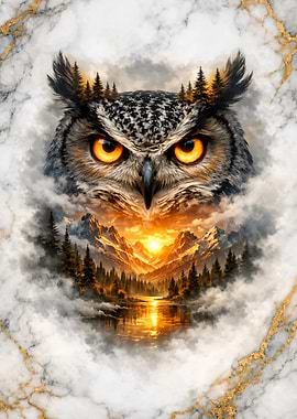 Majestic Owl Landscape