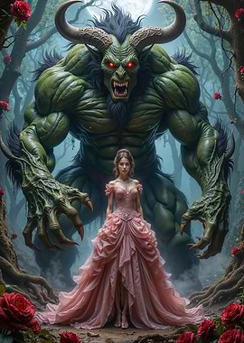 Beauty and the Beast Dark Fantasy Art