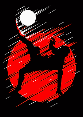 Soccer Player Bicycle Kick Silhouette