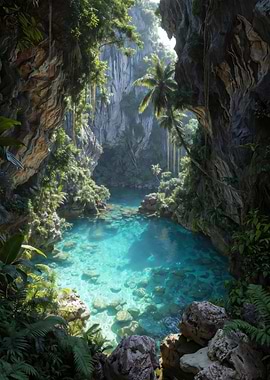 Tropical Cave Pool
