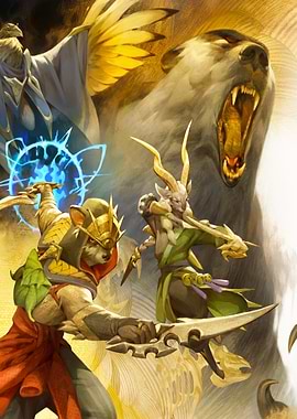 Fantasy Creatures in Battle