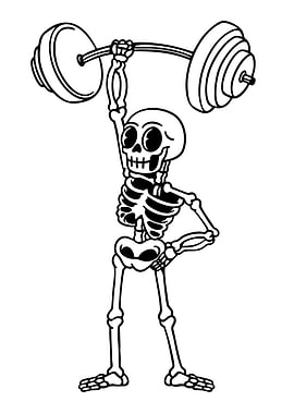 Skeleton lifting weights