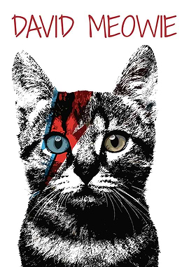 David Meowie Cat Portrait