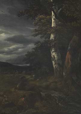 Hunters in a Forest Landscape