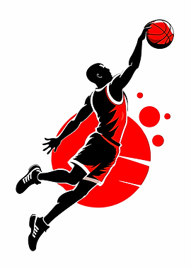 Basketball Player Dunking